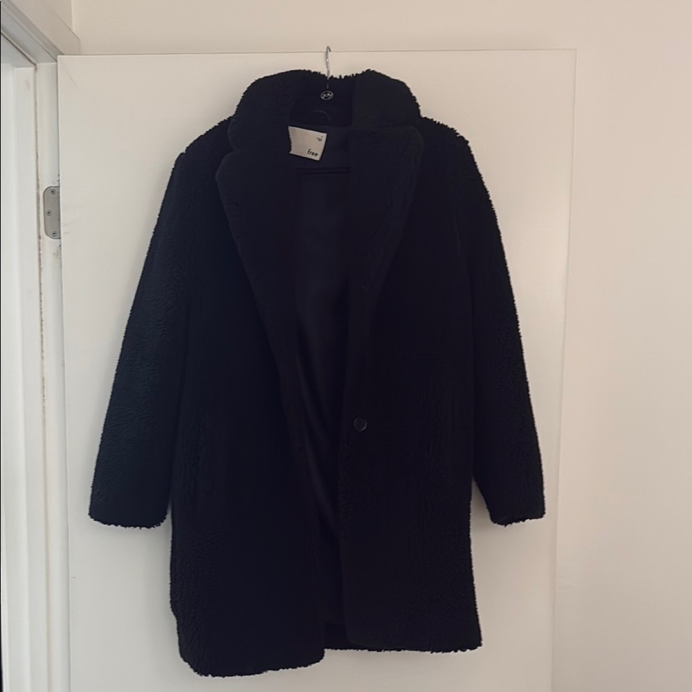 Women's Black Teddy Coat